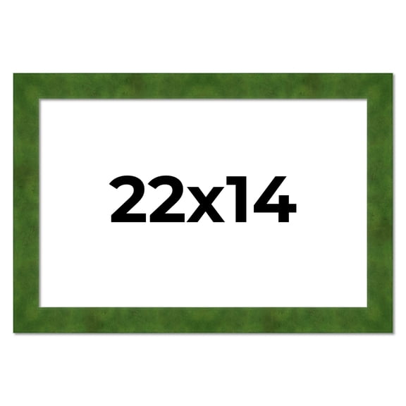 22x14 Frame Green Burl Solid Wood Picture Frame | 1.75 Inches Moulding Width | Interior Frame Depth
