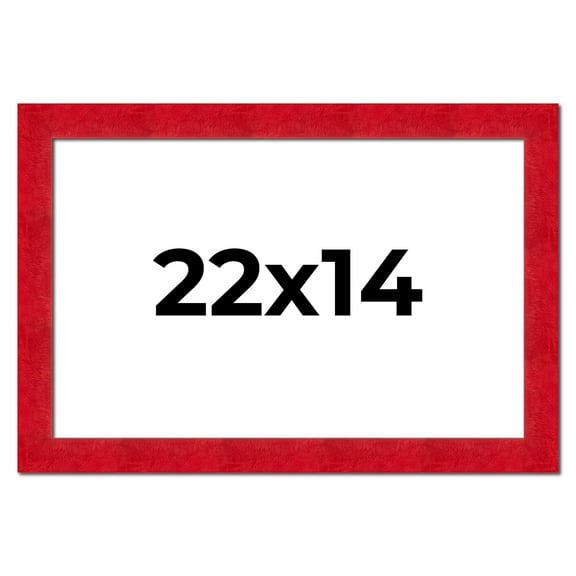 22x14 Frame Red Burl Solid Wood Picture Frame Width 1.75 Inches | Interior Frame Depth 0.5 Inches |