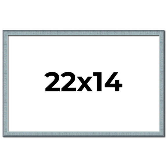 22x14 Frame Rustic Sky Blue Solid Wood Picture Frame | 0.75 Inch Moulding Width |Includes UV
