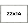 thumbnail image 1 of 22x14 Frame Silver Grey Distressed Solid Wood Picture Frame | 0.75 Inch Moulding Width | Interior, 1 of 8