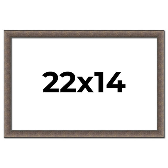 22x14 Frame Silver Real Wood Picture Frame Width 1.25 Inches | Interior Frame Depth 0.5 Inches |