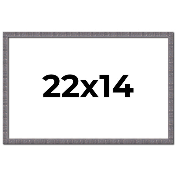 22x14 Frame Slate Blue Distressed Rustic Solid Wood Picture Frame | 0.75 Inch Moulding Width |