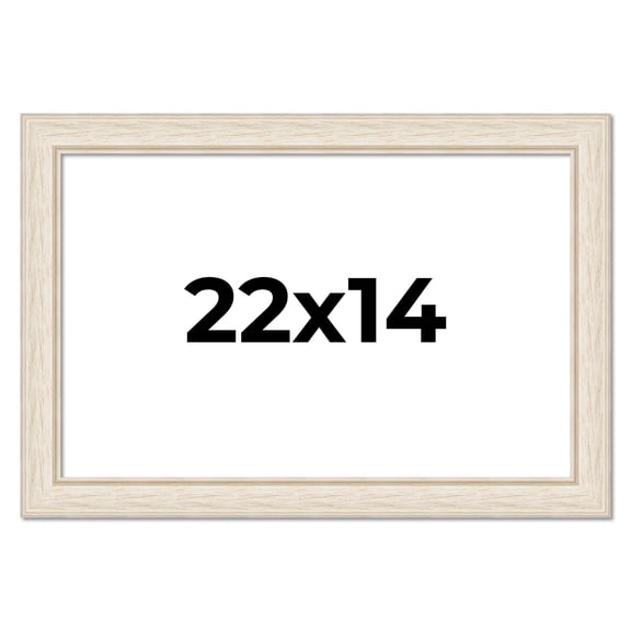 22x14 Frame White Real Wood Picture Frame Width 1.75 inches | Interior Frame Depth 0.5 inches |