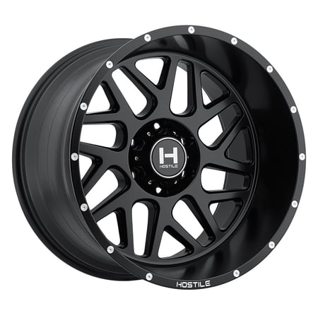 22x14 Hostile H108 Sprocket Asphalt (Matte Black) Wheel 8x170 (-76mm)