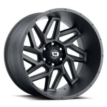 22x14 Vision 361 Spyder Satin Black Wheel 8x6.5 (-76mm)