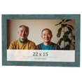 thumbnail image 1 of 22x15 Frame Blue Rustic Barnwood Solid Wood Picture Frame Width 1.25 Inches | Interior Depth 0.5, 1 of 8