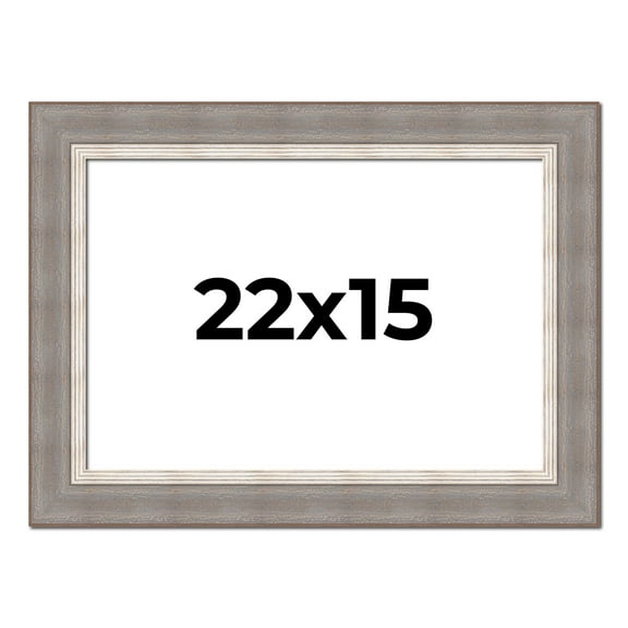 22x15 Frame Grey Real Wood Picture Frame Width 2.75 Inches | Interior Frame Depth 0.5 Inches |