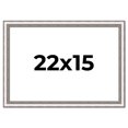 thumbnail image 1 of 22x15 Frame Silver Real Wood Picture Frame Width 1.25 Inches | Interior Frame Depth 0.5 Inches |, 1 of 8