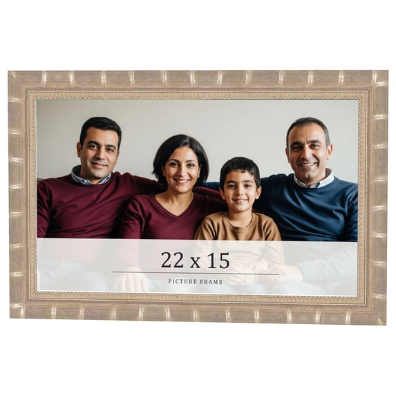 22x15 Frame Silver Real Wood Picture Frame Width 1.5 inches | Interior Frame Depth 0.5 inches |