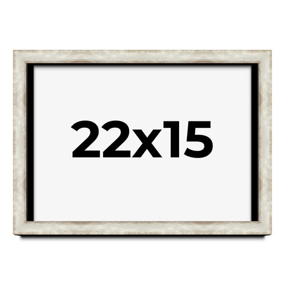 22x15 Shadow Box Frame Silver | 1.625 Inches Deep Real Wood Contemporary Shadowbox Display Frame |