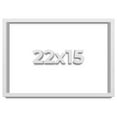 thumbnail image 1 of 22x15 Shadow Box Frame White | 1 Inches Deep Real Wood Contemporary Shadowbox Display Frame | UV, 1 of 6
