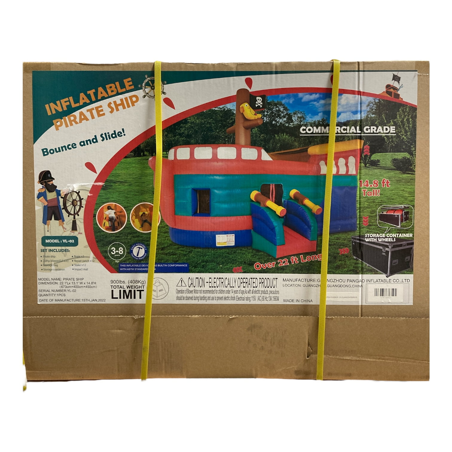 ☆送料・関税込☆MLB★Bouncer Padding Printing Slip On★ 22x15x13 Commercial Grade Inflatable Pirate Ship Bouncer