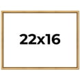 thumbnail image 1 of 22x16 Frame Beaded Gold Solid Wood Picture Frame | 0.75 Inches Moulding Width | Liscio Oro, 1 of 8