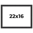 thumbnail image 1 of 22x16 Frame Black Real Wood Picture Frame Width 1.25 Inches | Interior Frame Depth 0.5 Inches |, 1 of 8