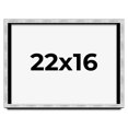 thumbnail image 1 of 22x16 Frame Brushed Silver Solid Wood Picture Frame | 0.75 Inch Moulding Width | Rabbet Depth 0.75, 1 of 5