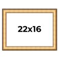 thumbnail image 1 of 22x16 Frame Gold Plein Aire Solid Wood Picture Frame Width 2 Inches | Interior Frame Depth 0.5, 1 of 8
