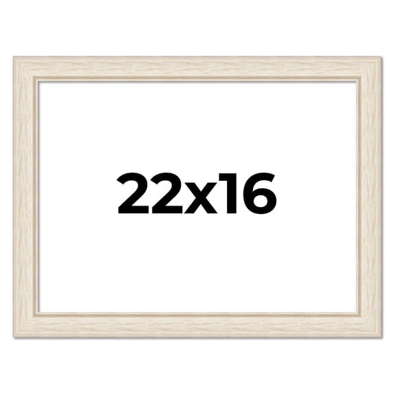22x16 Frame White Real Wood Picture Frame Width 1.75 inches | Interior Frame Depth 0.5 inches |