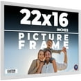 thumbnail image 1 of 22x16 Frame White Solid Wood Picture Frame Includes UV Acrylic Shatter Guard Front, Acid Free Foam, 1 of 7