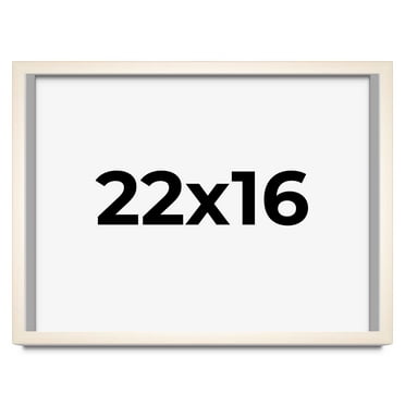 22x16 Frame White Wheat Solid Wood Picture Frame | Moulding Width 0.75 Inches | Interior Depth 0.5