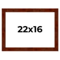 thumbnail image 1 of 22x16 Walnut Brown Veneer Real Wood Picture Frame Width 1.75 inches | Interior Frame Depth 0.5, 1 of 8