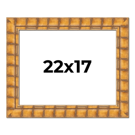 22x17 Frame Beige Real Wood Picture Frame Width 3 inches | Interior Frame Depth 0.5 inches |