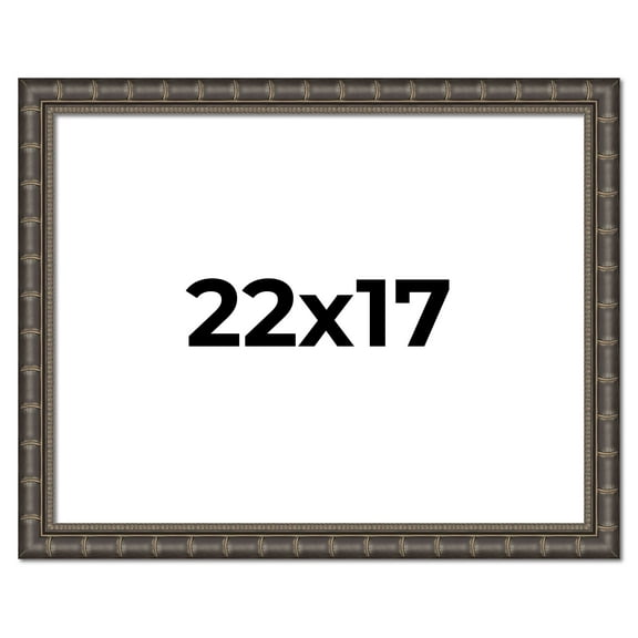 22x17 Frame Black Bamboo Solid Wood Picture Frame Width 1.5 Inches | Interior Frame Depth 0.5