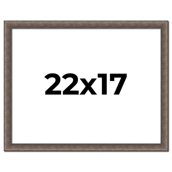 22x17 Frame Silver Real Wood Picture Frame Width 1.25 Inches | Interior Frame Depth 0.5 Inches |