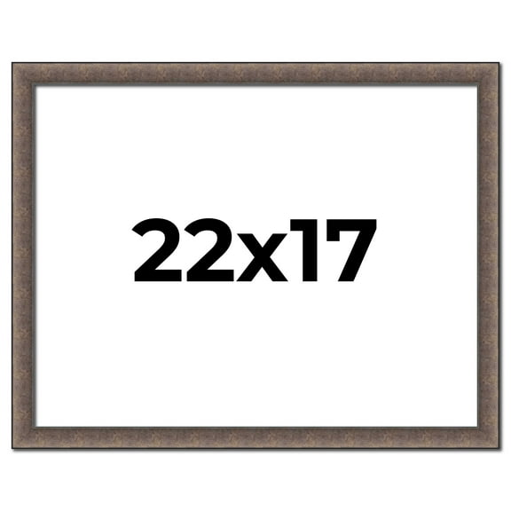 22x17 Frame Silver Real Wood Picture Frame Width 1.25 Inches | Interior Frame Depth 0.5 Inches |