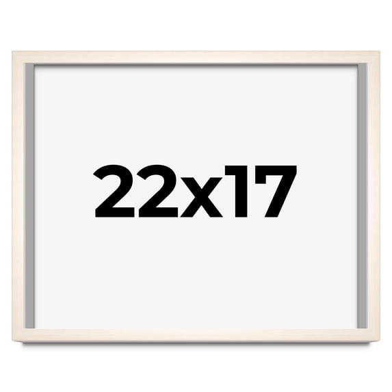 22x17 Frame White Wheat Solid Wood Picture Frame | Moulding Width 0.75 Inches | Interior Depth 0.5