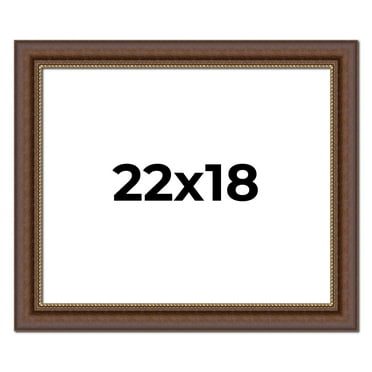 22x18 Copper and Brown Real Wood Picture Frame Width 2 inches | Interior Frame Depth 0.5 inches |