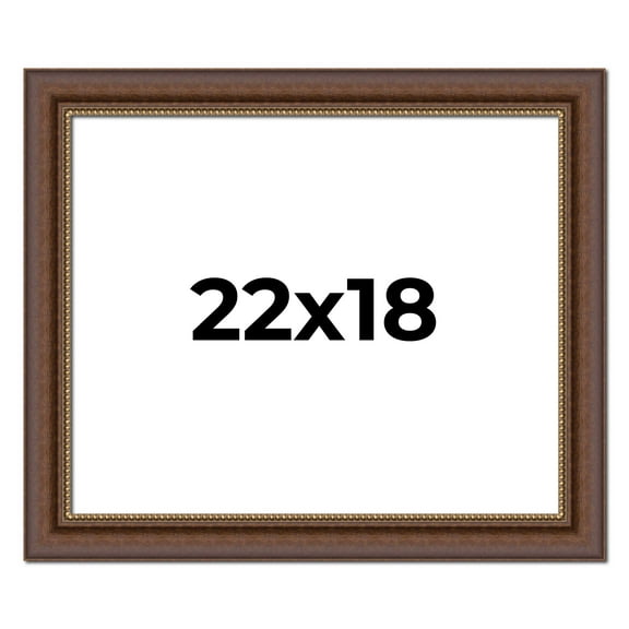 22x18 Copper and Brown Real Wood Picture Frame Width 2 inches | Interior Frame Depth 0.5 inches |