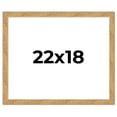 thumbnail image 1 of 22x18 Frame Beige Real Wood Picture Frame Width 1.25 inches | Interior Frame Depth 0.5 inches |, 1 of 8