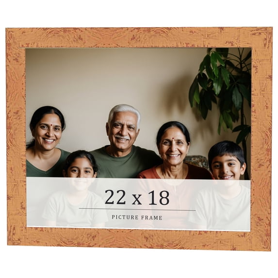 22x18 Frame Beige Real Wood Picture Frame Width 1.25 inches | Interior Frame Depth 0.5 inches |