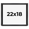 thumbnail image 1 of 22x18 Frame Black Charcoal Grey Wood Textured Picture Frame | 0.75 Inch Moulding Width | Gunmetal, 1 of 8