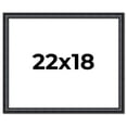 thumbnail image 1 of 22x18 Frame Black Real Wood Picture Frame Width 1.25 inches | Interior Frame Depth 0.5 inches |, 1 of 8