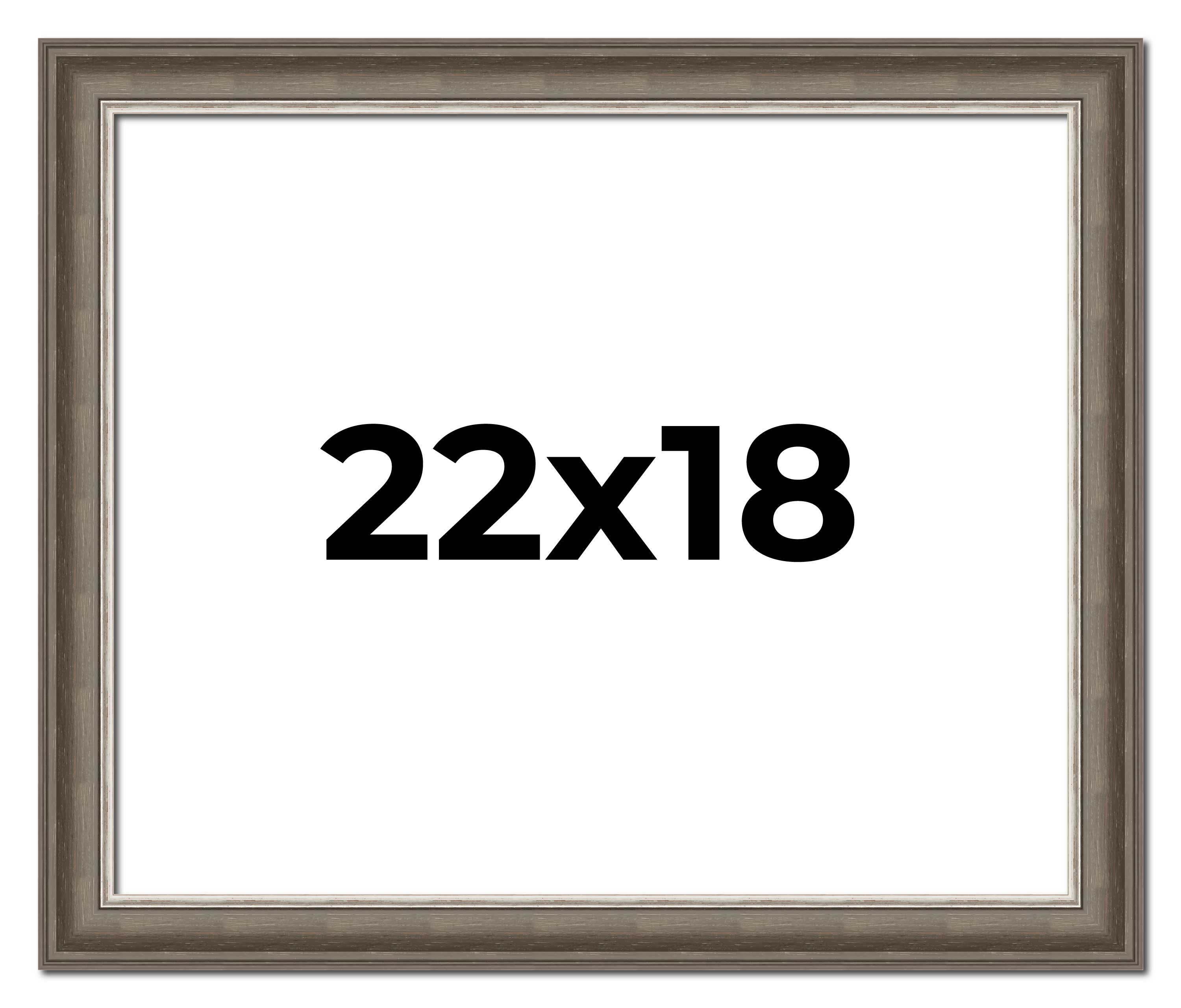 22x18 Frame Brown Solid Wood Picture Frame | 1.75 Inch Moulding Width ...