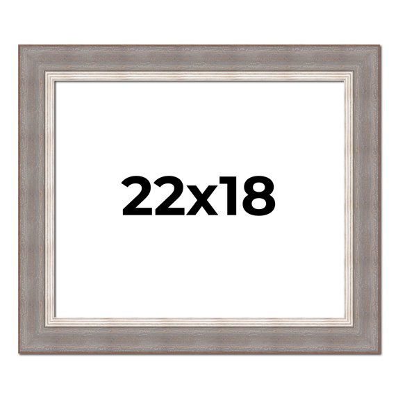 22x18 Frame Grey Real Wood Picture Frame Width 2.75 Inches | Interior Frame Depth 0.5 Inches |
