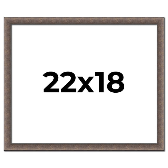 22x18 Frame Silver Real Wood Picture Frame Width 1.25 Inches | Interior Frame Depth 0.5 Inches |