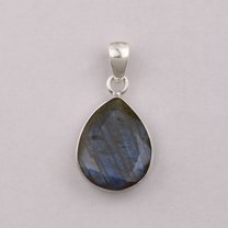 22x18 MM Pear Shape Labradorite 925 Sterling Silver Solitaire Mother's Day Gift Pendant