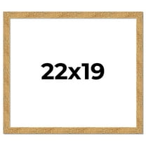 22x19 Frame Beige Real Wood Picture Frame Width 1.25 inches | Interior Frame Depth 0.5 inches |