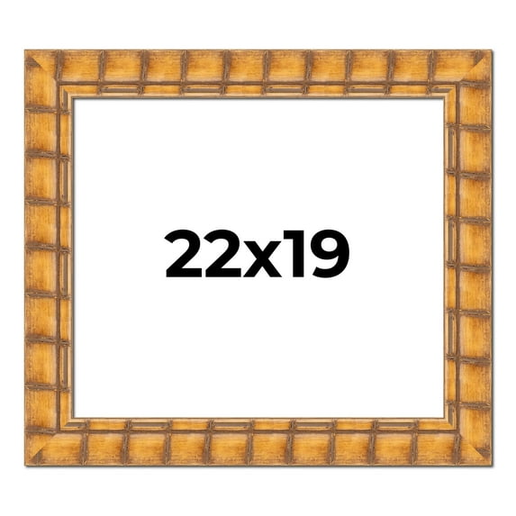 22x19 Frame Beige Real Wood Picture Frame Width 3 inches | Interior Frame Depth 0.5 inches |