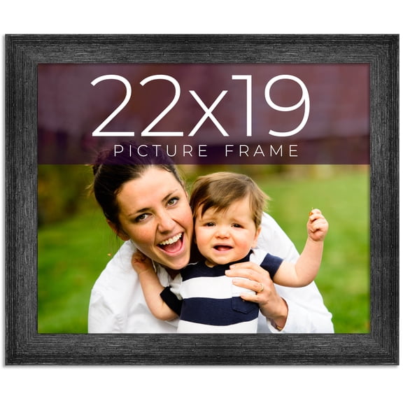 22x19 Frame Black Real Wood Picture Frame Width 1.5 inches | Interior Frame Depth 0.5 inches | Barn