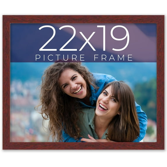 22x19 Frame Brown Solid Wood Picture Frame Width 0.75 Inches | Interior Frame Depth 0.5 Inches |