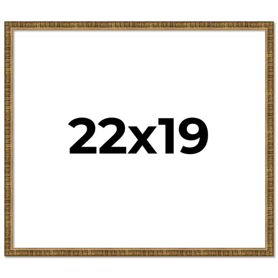 22x19 Frame Gold Kingsley Distressed Solid Wood Picture Frame Width 0.75 Inches | Interior Frame