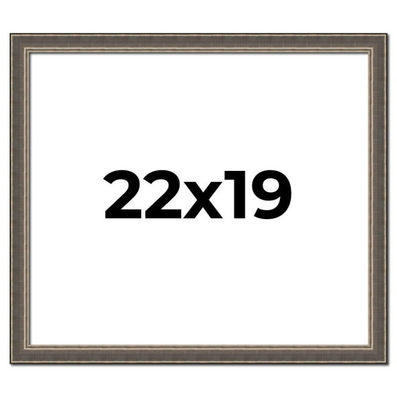 22x19 Frame Silver Real Wood Picture Frame Width 1.25 Inches | Interior Frame Depth 0.5 Inches |