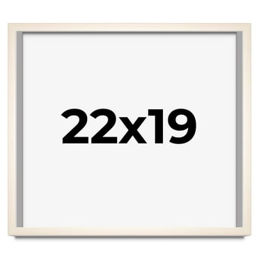 22x19 Frame White Wheat Solid Wood Picture Frame | Moulding Width 0.75 Inches | Interior Depth 0.5