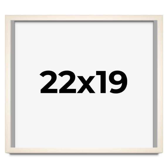 22x19 Shadow Box Cream of Wheat White Washed Display Frame | 0.875 Inches Deep Solid Wood Shadowbox