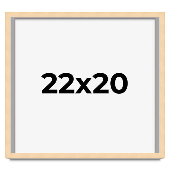 22x20 Frame Beige Real Wood Picture Frame Width 0.75 inches | Interior Frame Depth 0.5 inches |