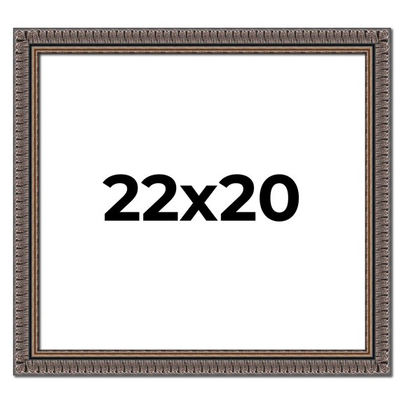 22x20 Frame Black Feather Payton Ornate Solid Wood Picture Frame Width 1.75 Inches | Interior Depth