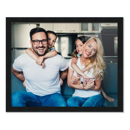 22x20 Frame Black Picture Frame - Complete Modern Photo Frame Includes UV Acrylic Shatter Guard Front, Acid Free